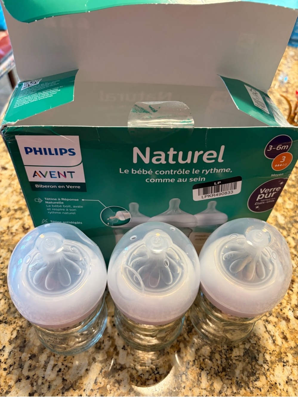 New without box Philips Avent Naturel Glass Bottles-Please read the description